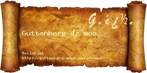 Guttenberg Ámos névjegykártya